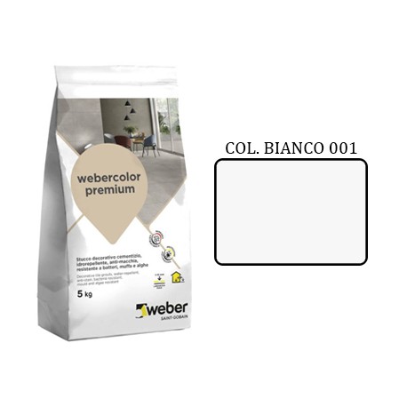 WEBER COLOR PREMIUM 001 BIANCO DA KG.05