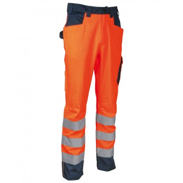 COFRA PANTALONE UPATA FLUO ARANCIO/NAVY TG.50