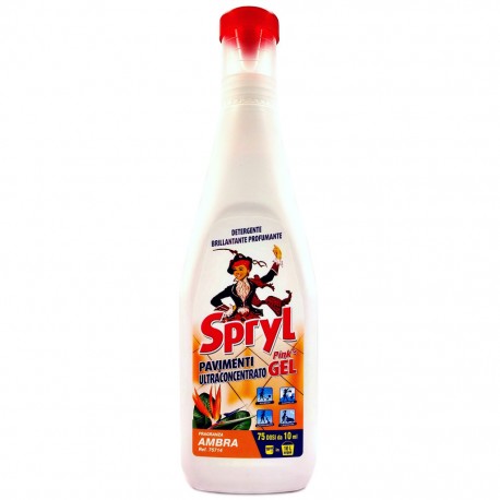 SPRYL - Ambra - Pink Gel Detergente Per Pavimenti Ultra Concentrato 750 Ml