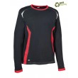 COFRA T-SHIRT LANGEVELD M/L NERO/ROSSO TG.L