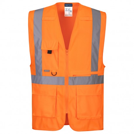 GILET FLUO AR. C/CERN. HI-VIS (PORTWEST) TG.L